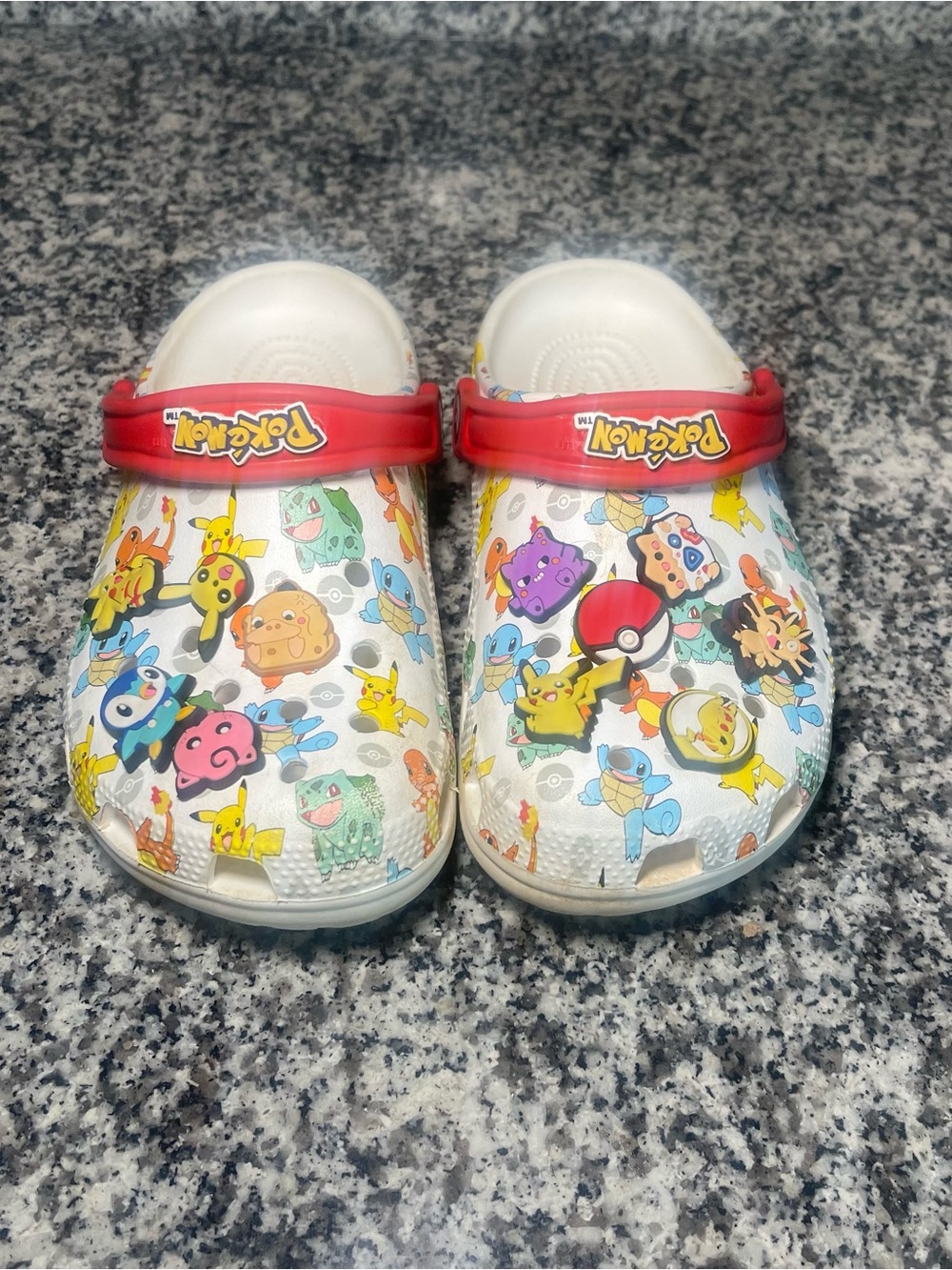 Crocs Pokémon Classic Clog Kids Size J3 Croc Charms Rubber Outdoor Water Shoes